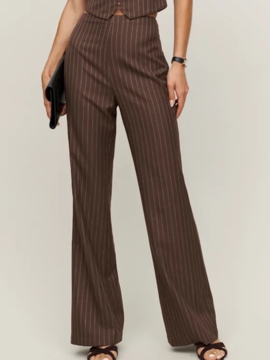 Reformation Pants - Reformation Cohen Wide Leg Pinstripe Pant Size 8